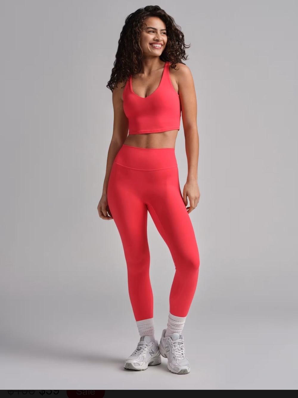 Comfort Double-Layer Red Crop Tank + Legging - Picture 4 of 10